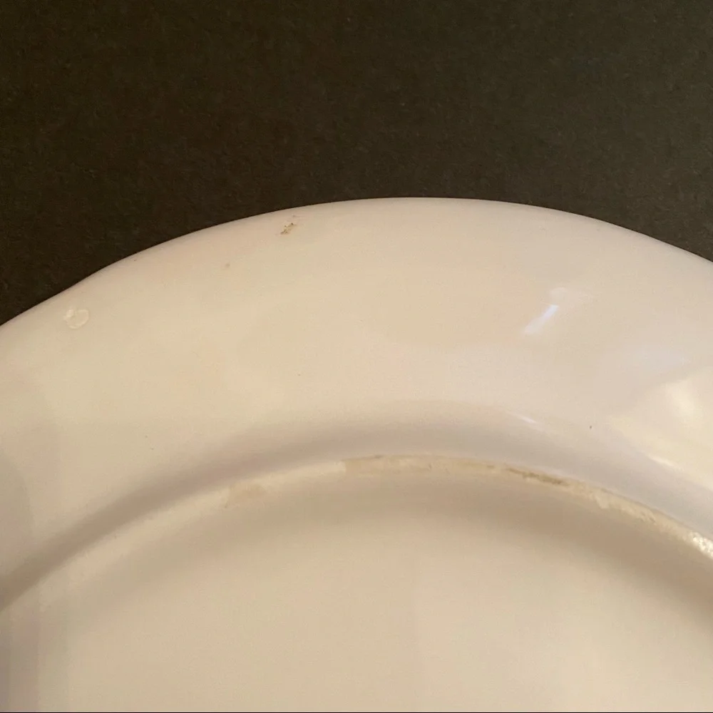 CERAMICA CUORE PLATE PLATTER ITALIAN POTTERY WHITE ORANGE PUMPKIN LEAVES HOME